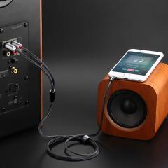 DUKABEL 2-Male RCA to AUX Braided Stereo Cable