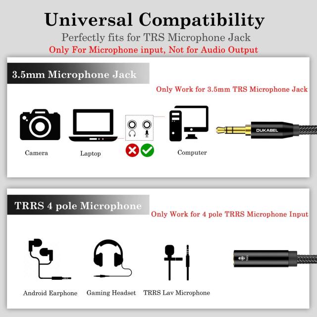 DUKABEL DC3 TRRS to TRS Adaptor