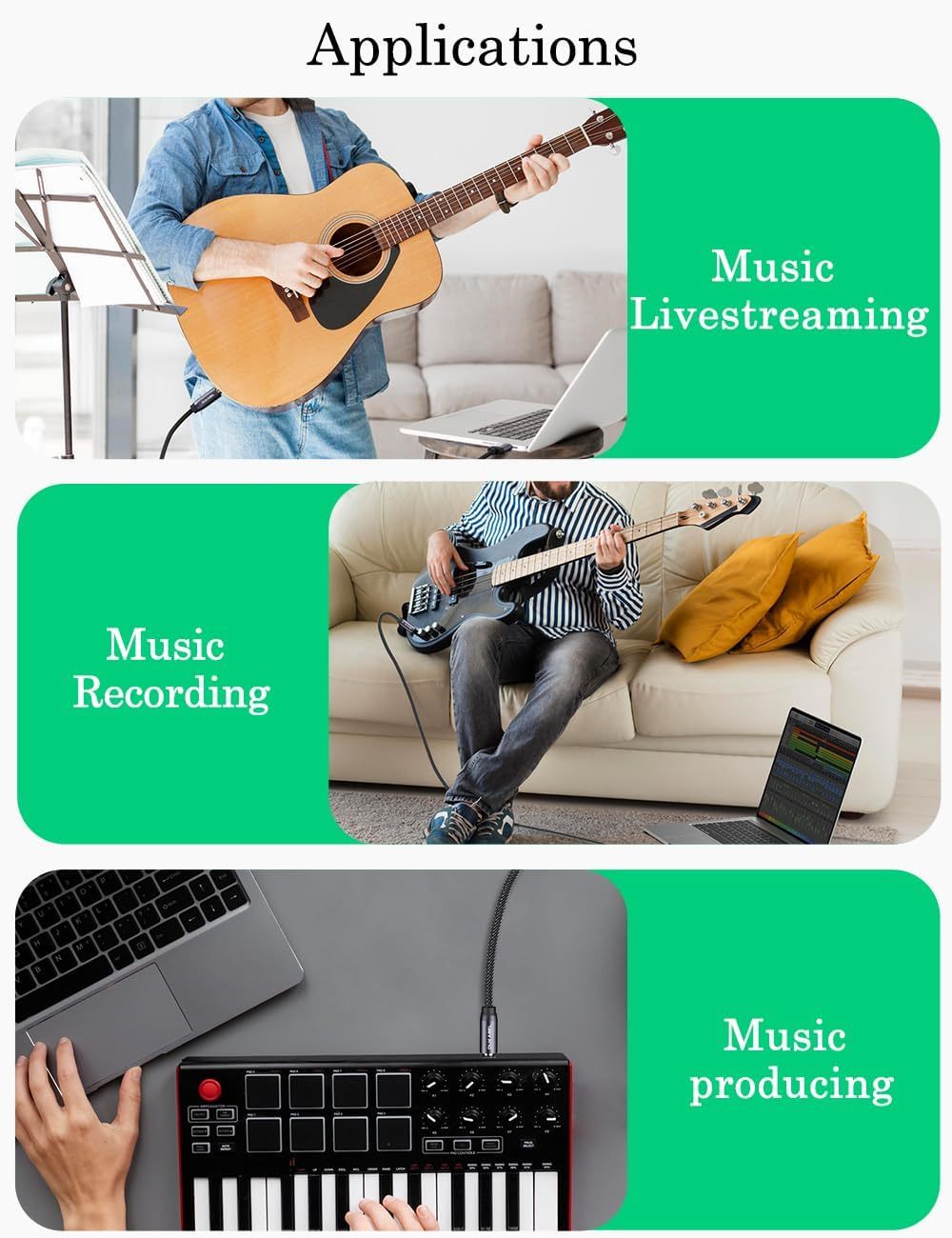 DUKABEL USB Guitar Cable