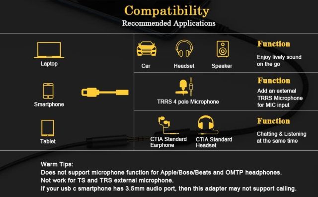 DUKABEL Type C to Aux Adapter