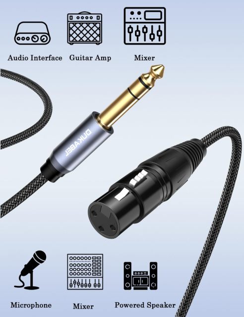 DUKABEL 1/4" TRS to XLR Adapter