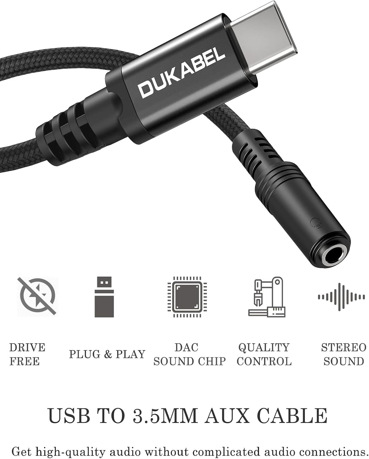 DUKABEL Type C to Aux Adapter
