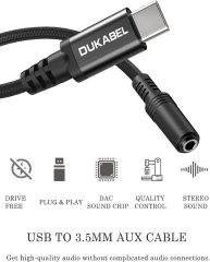 DUKABEL Type C to Aux Adapter