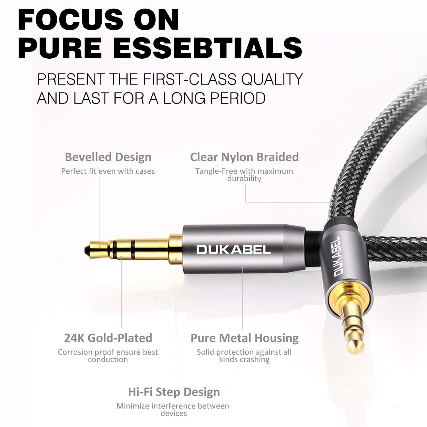 DUKABEL Top Series 3.5mm AUX Cable
