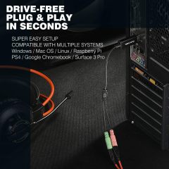 DuKabel USB to 3.5mm Jack TRS AUX Adapter