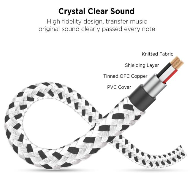 DUKABEL Headphone Splitter, Knitted 3.5mm Audio Splitter TRS