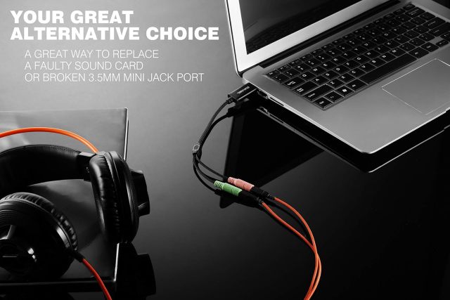 DuKabel USB to 3.5mm Jack TRS AUX Adapter