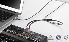 DUKABEL 3.5mm Female to 2 RCA Stereo Adapter