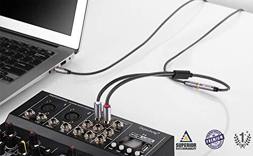 DUKABEL 3.5mm Female to 2 RCA Stereo Adapter