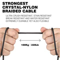 DUKABEL 2-Male RCA to AUX Braided Stereo Cable