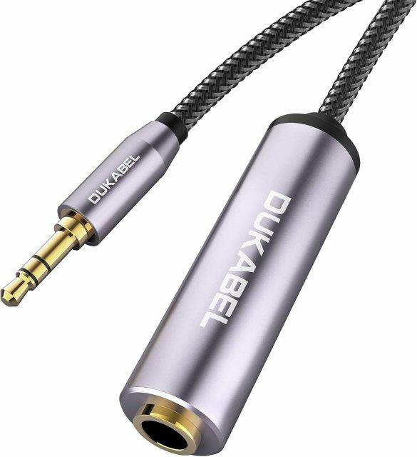 DUKABEL 1/4 Inch Female to 3.5mm Male Headphone Adapter