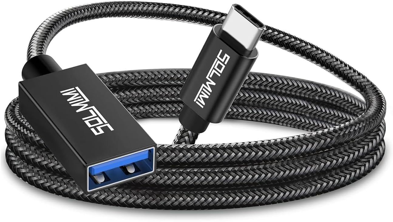 SOLMIMI USB C to USB Female Cable (4 FT-1.2 M)
