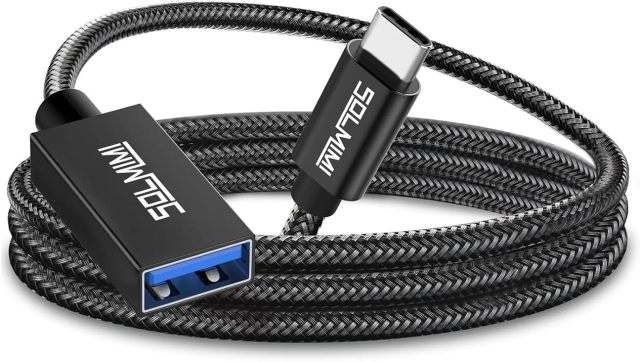 SOLMIMI USB C to USB Female Cable (4 FT-1.2 M)