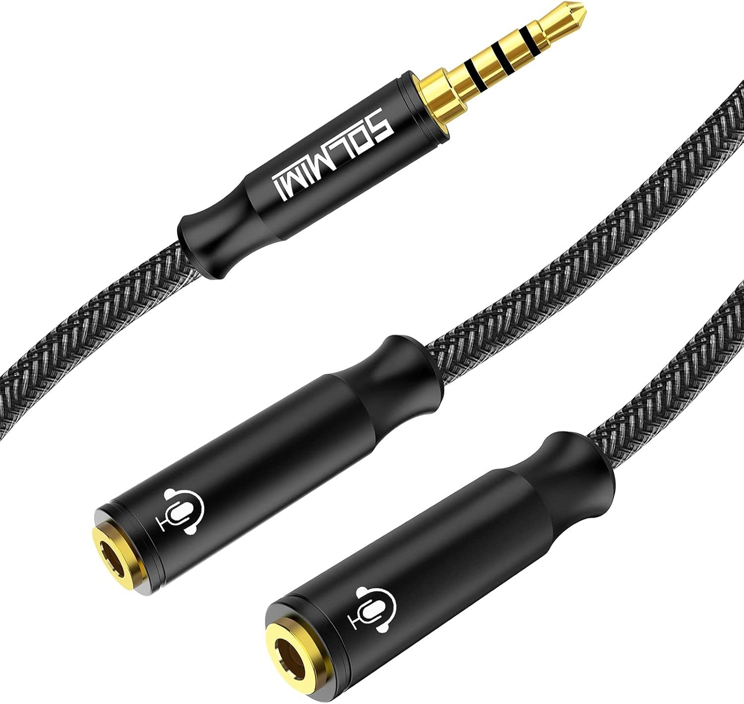 SOLMIMI Headphone Splitter 3.5 mm TRRS