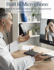 SOLMIMI USB Earbuds with Microphone for PC Laptop