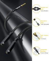 SOLMIMI Headphone Splitter 3.5 mm TRRS