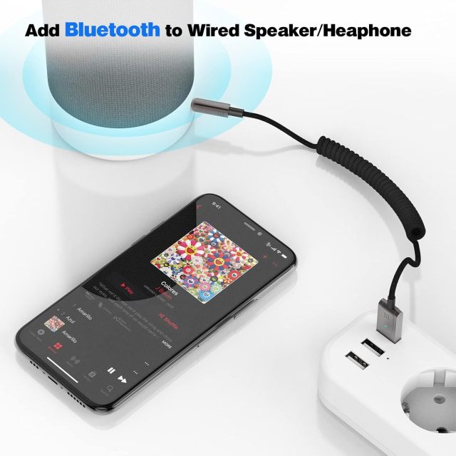 LOKUKA  Bluetooth 5.3 to Aux Adapter for Car, USB to TRS 3.5mm Receiver
