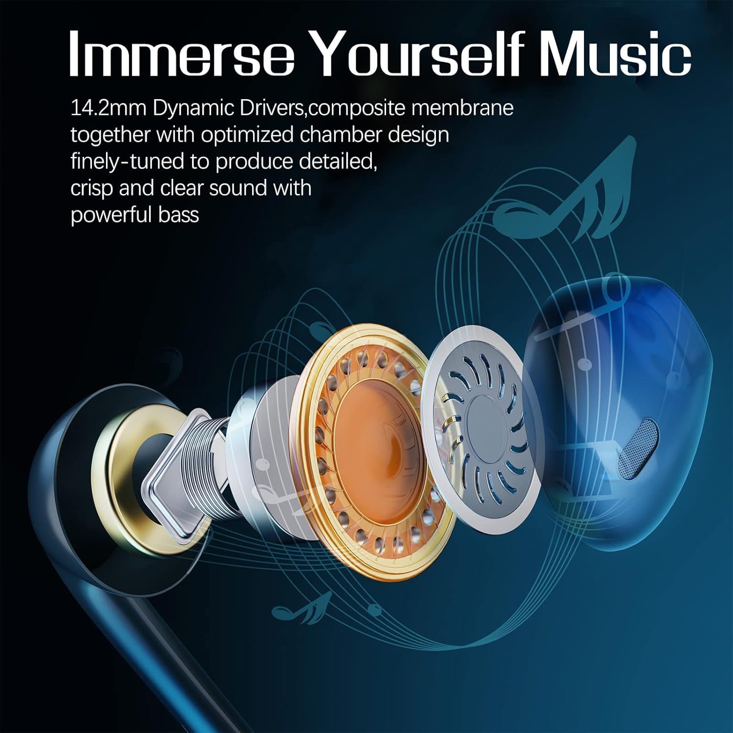 SOLMIMI USB Earbuds with Microphone for PC Laptop