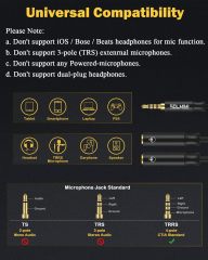 SOLMIMI Headphone Splitter 3.5 mm TRRS