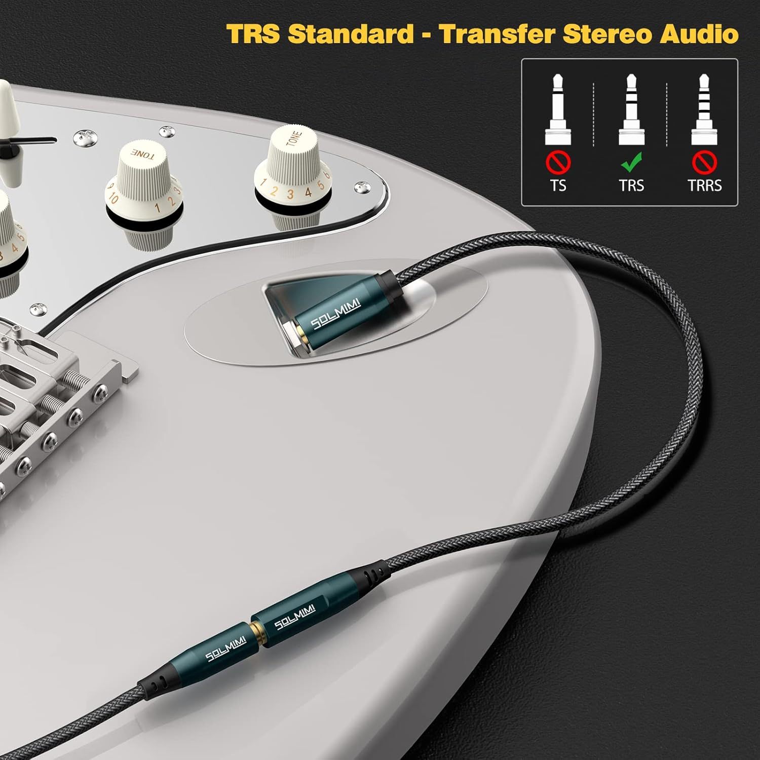 SOLMIMI 1/4 to 1/8 Headphone Adapter