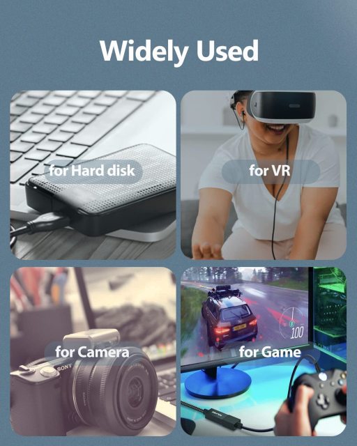 SOLMIMI USB Extension Cable, A Male to A Female Cord