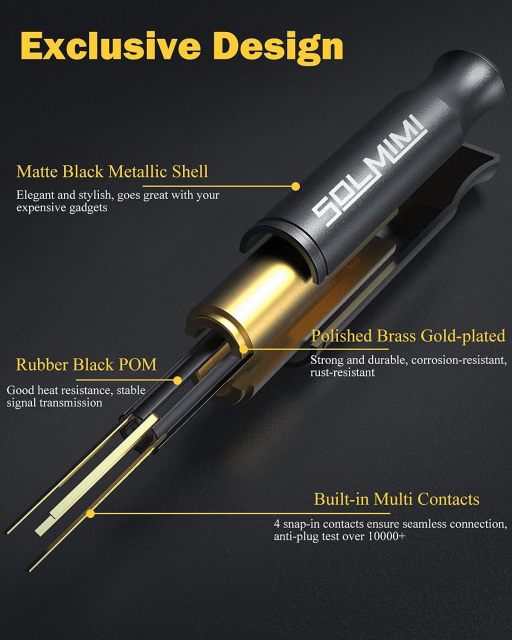 SOLMIMI Headphone Mic Splitter, 3.5mm TRRS