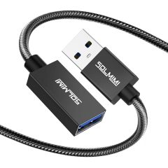 SOLMIMI USB Extension Cable, A Male to A Female Cord
