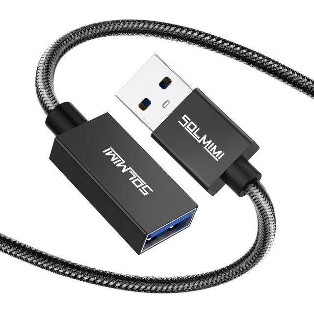 SOLMIMI USB Extension Cable, A Male to A Female Cord