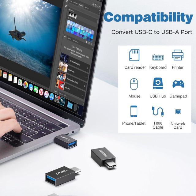 USB C to USB A Female Adapter