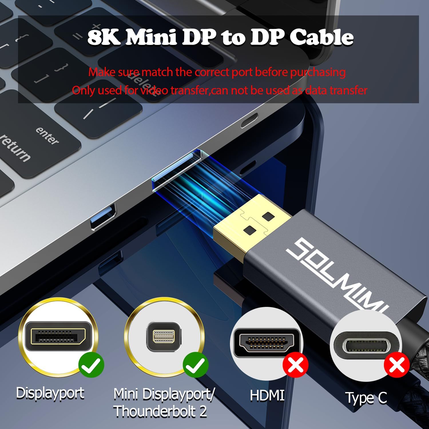 Mini DisplayPort to DisplayPort Cable