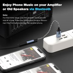 Bluetooth 5.3 to Aux Adapter for Car or Amp
