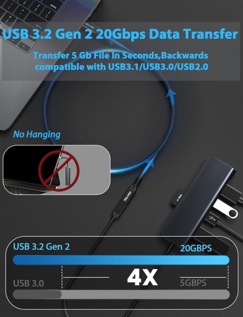 USB Type C Extender,USB 3.2 Male to Female Cable