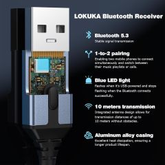 Bluetooth 5.3 to Aux Adapter for Car or Amp