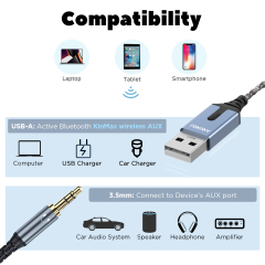 Bluetooth 5.3 to Aux Adapter for Car or Speaker