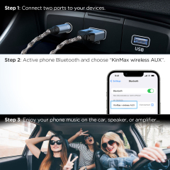Bluetooth 5.3 to Aux Adapter for Car or Speaker