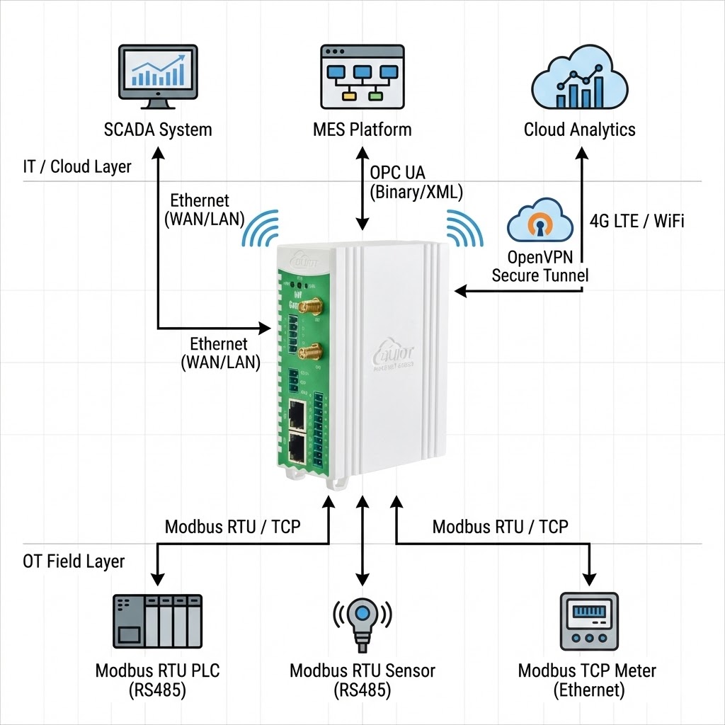 BL120 Modbus to OPC UA Gateway: Bridging OT and IT for a Connected ...