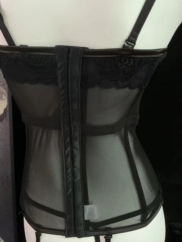 Siren Black & Purple Mesh Top & Panty Set 4228 | Edgy Elegance