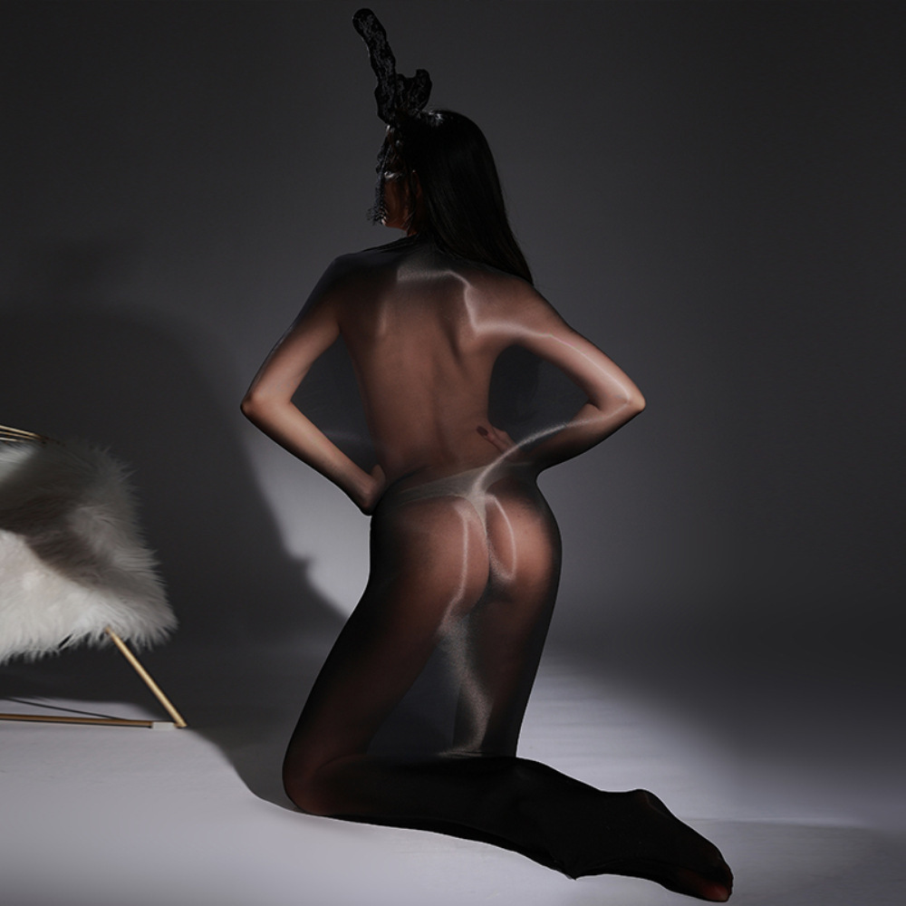 Sexy 5D ultra-thin horse oil sleeping bag stockings seamless shiny silky transparent