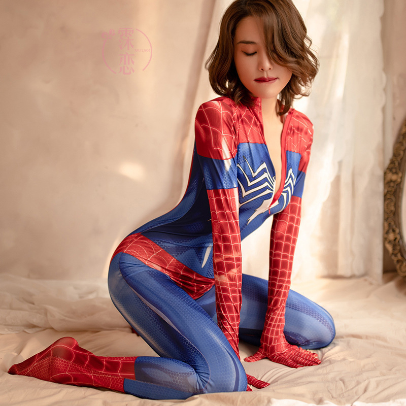 Spiderman tights no need to take off cosplay one-piece anime