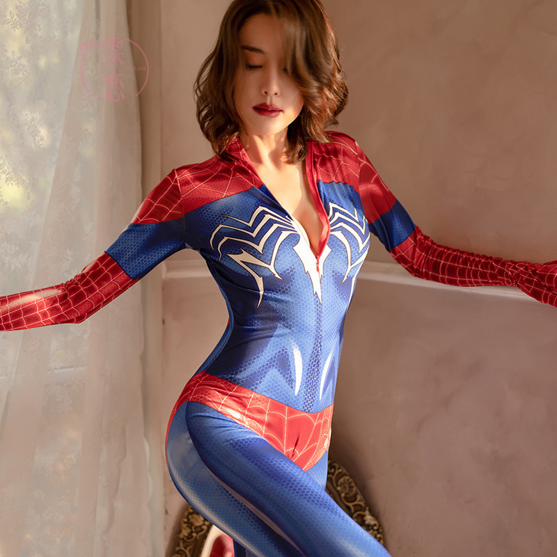 Spiderman tights no need to take off cosplay one-piece anime