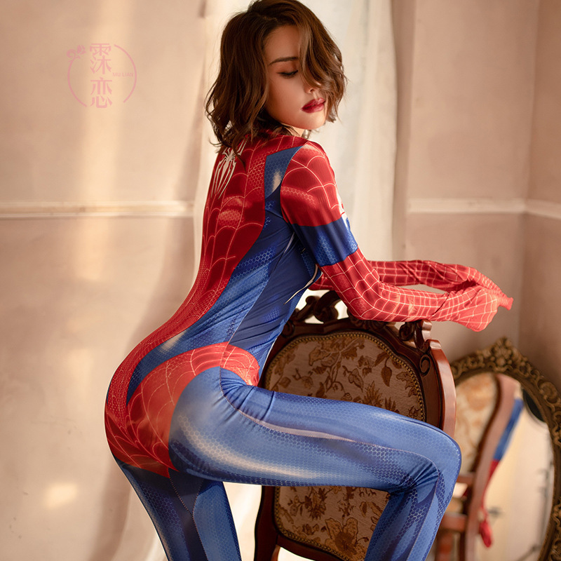 Spiderman tights no need to take off cosplay one-piece anime