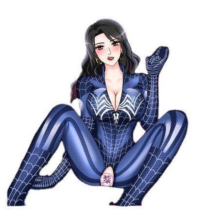 Cosplay uniform seduces Spider-Man