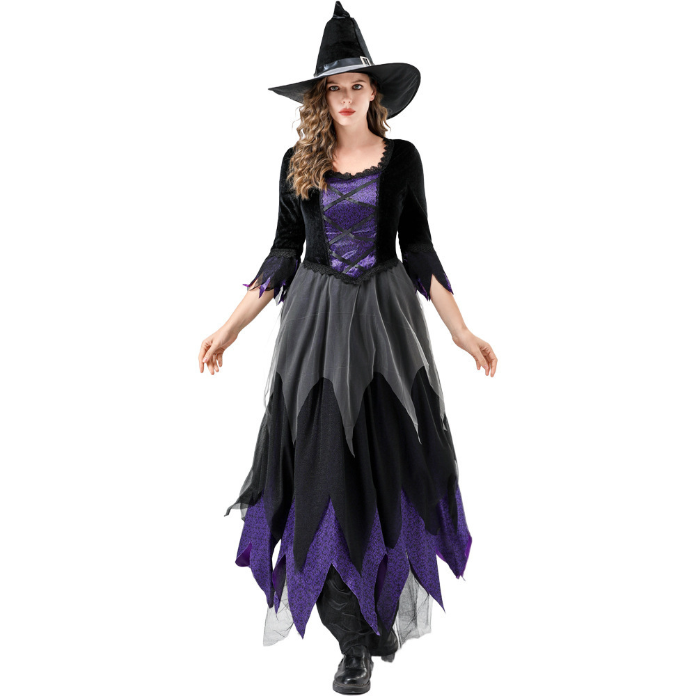 Orange Star and Moon Hollow Mesh Long Skirt Witch Series