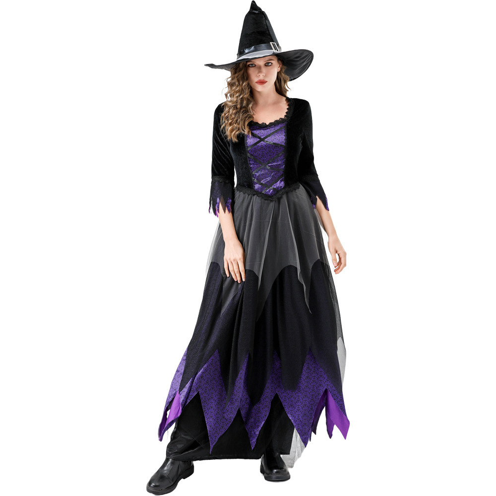 Orange Star and Moon Hollow Mesh Long Skirt Witch Series