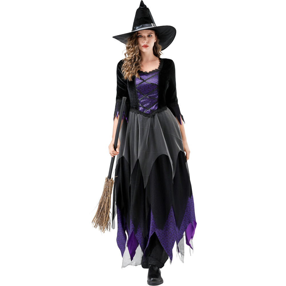 Orange Star and Moon Hollow Mesh Long Skirt Witch Series