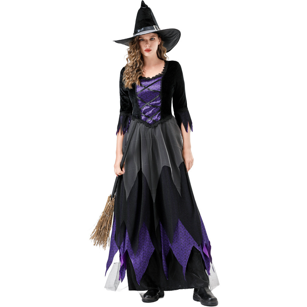 Orange Star and Moon Hollow Mesh Long Skirt Witch Series