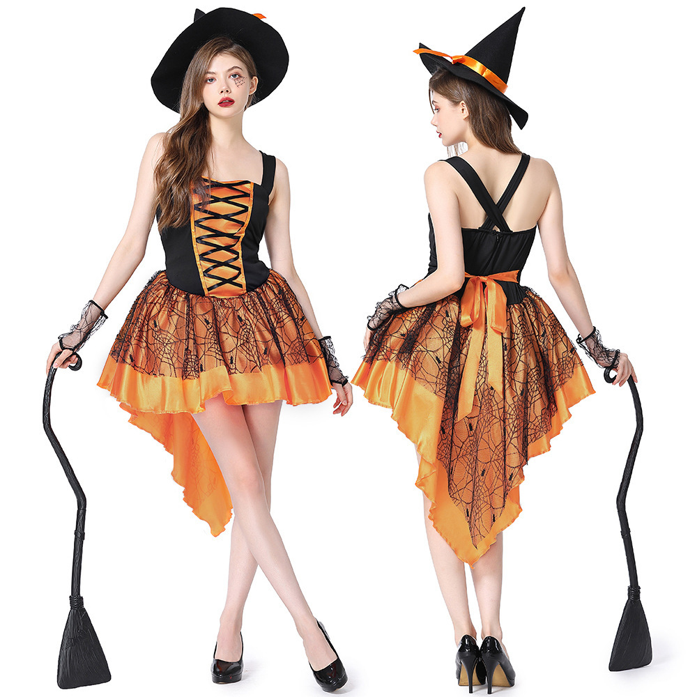 Purple orange sexy mesh sling witch multicolor party gathering cosplay