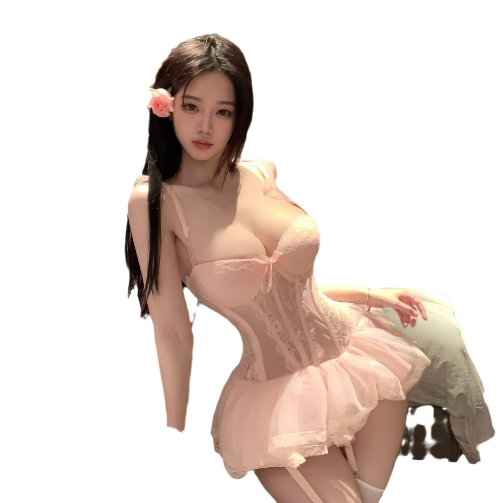 French style underwire vest with no-take-off tutu uniform