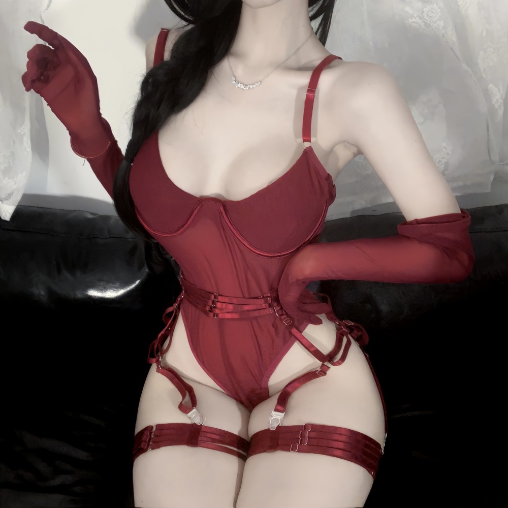 Lace small chest push up body shaping slimming bra jumpsuit with leg ring