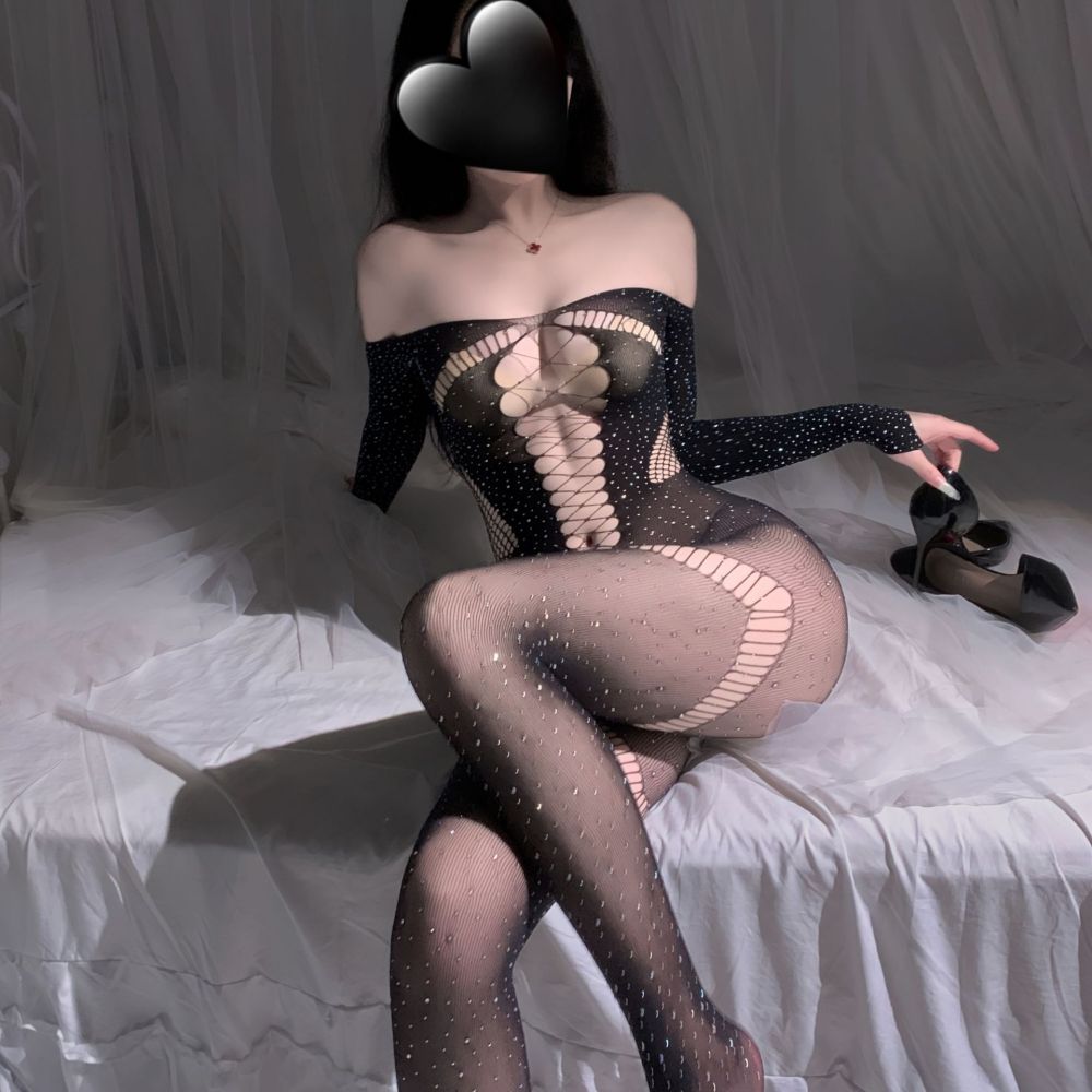 Pure desire charm purple breast-revealing one-piece sexy stockings sexy perspective hollow